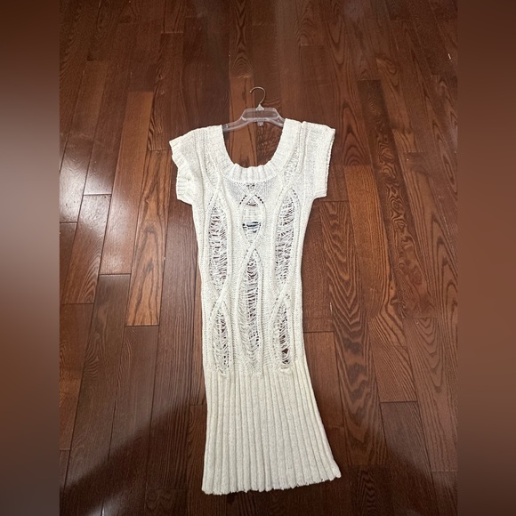 Baby Phat Dresses & Skirts - Baby Phat Cream holy sweater  Dress